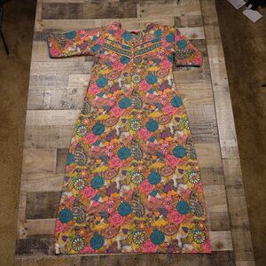 Juliet Boho Festival Floral Paisley Maxi Dress Women’s Size‎ 3/4